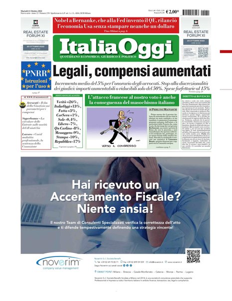 Italia oggi : quotidiano di economia finanza e politica